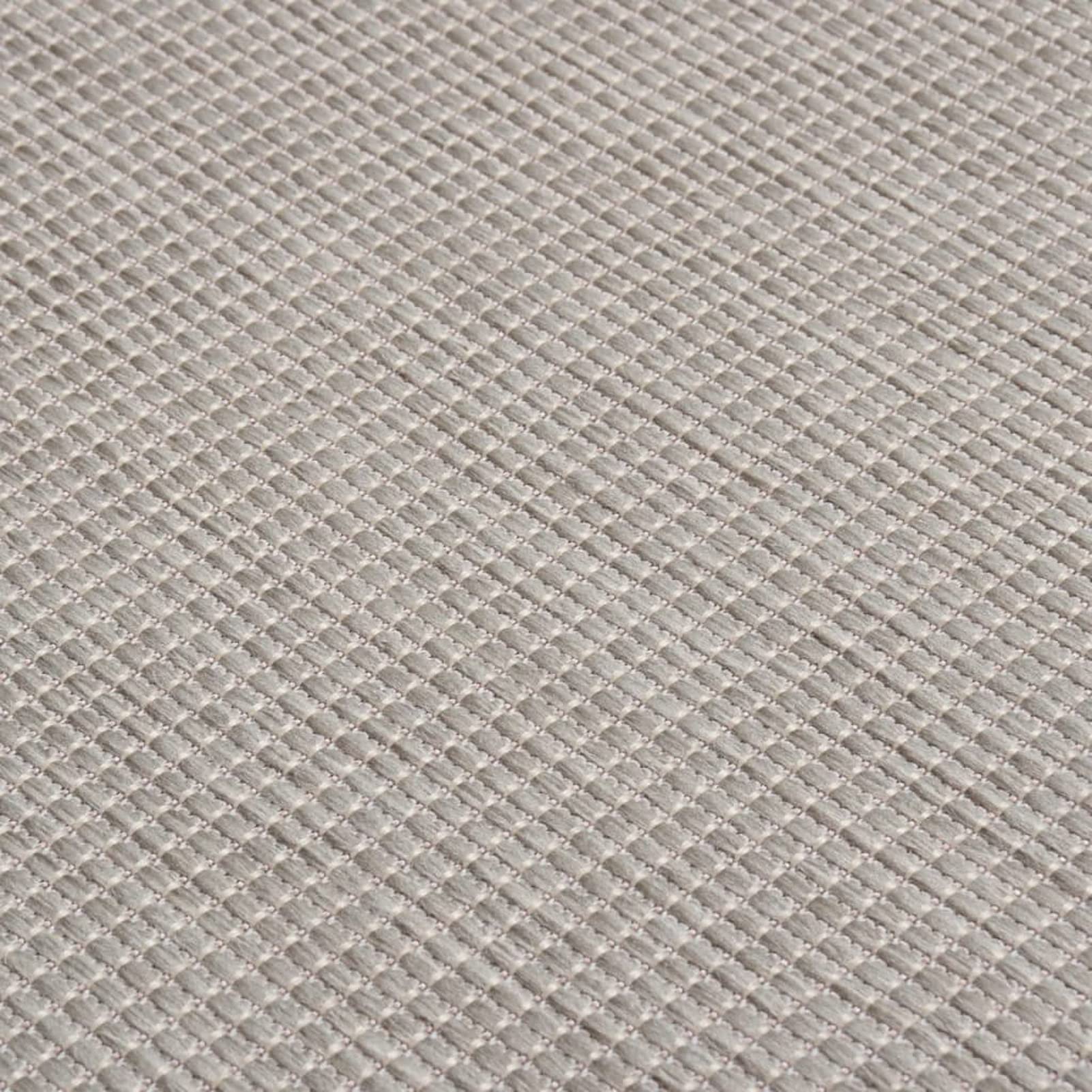 Dywan zewnętrzny z płaskim splotem 160 x 230 cm taupe, zmywalny dywanik zewnętrzny, odporny na warunki atmosferyczne i promieniowanie UV, do balkonu, tarasu-340783