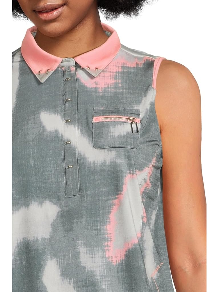 Gray Jamie Sadock Batik Print Sleeveless Top