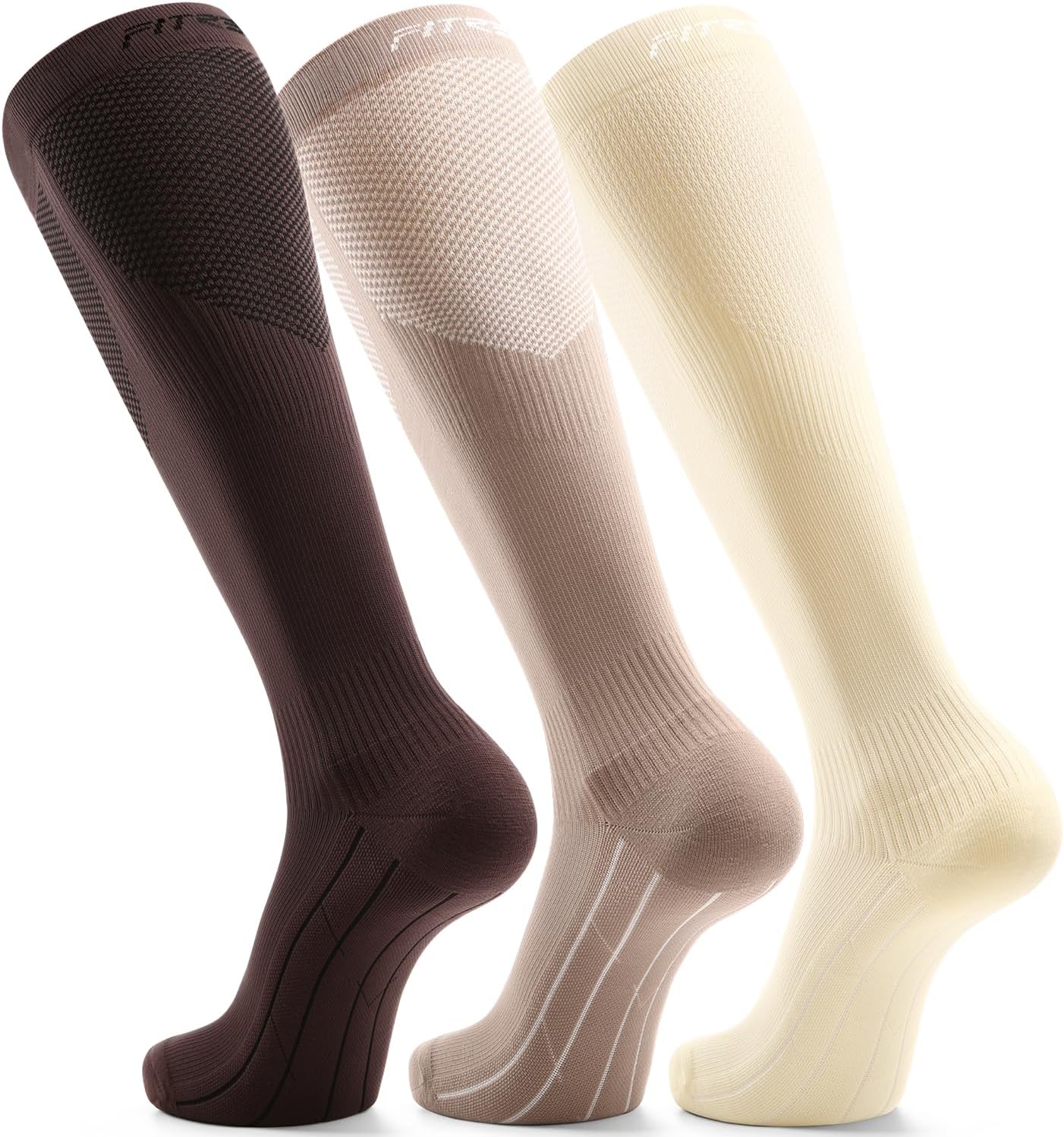 FITRELL 3 Pairs Compression Socks for Women and Men 20-30mmHg-Circulation Support Socks