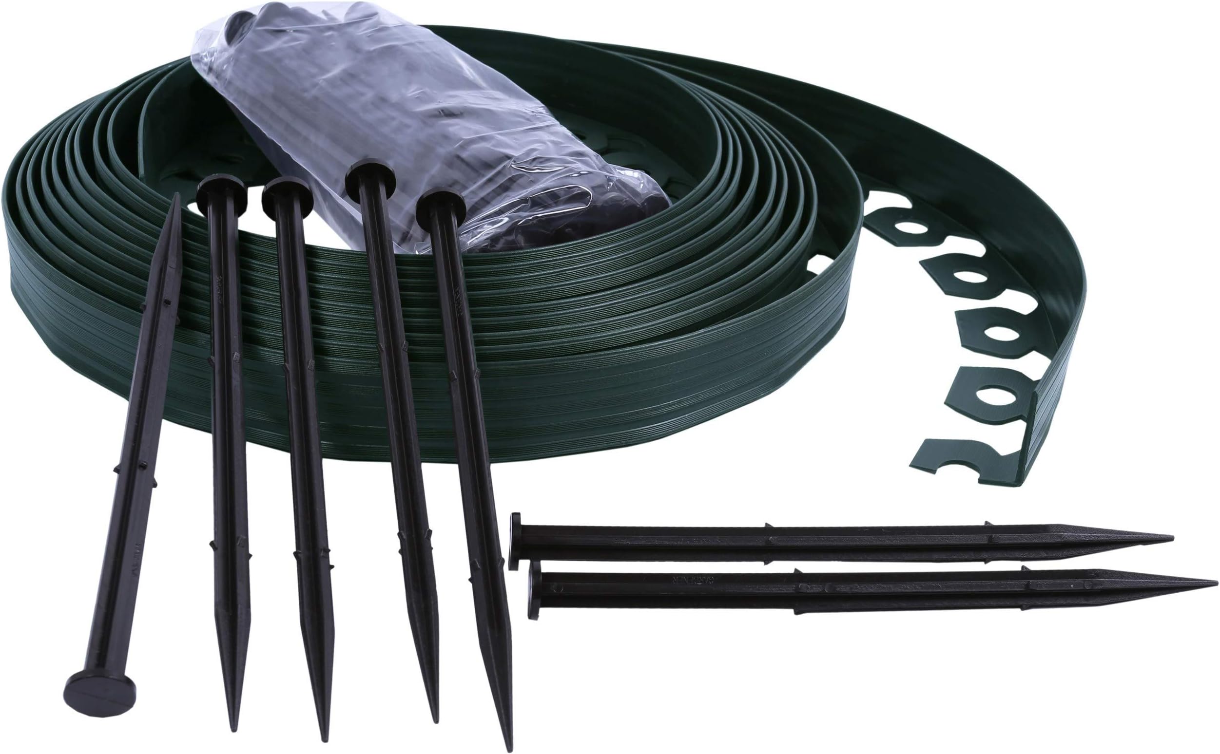 Bordo Da Giardino In Plastica Nera 30 M Con 60 Punte – Altezza 3,8 Cm – Flessibile E Facile Da Installare Senza Scavare – Bordure Per Prati E Aiuole - 4