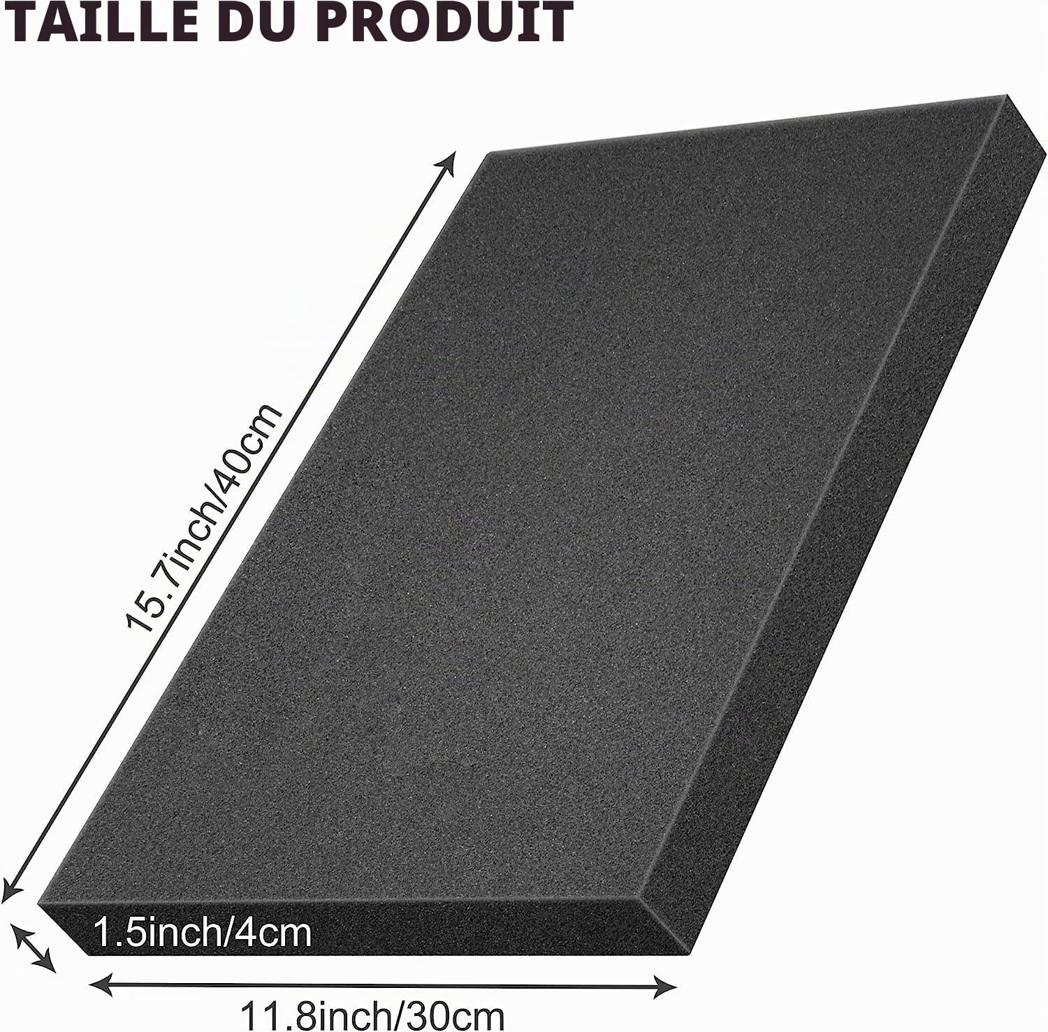 2 pièces de rembourrage en mousse, éponge pour valises 400 x 300 mm, rembourrage valise, mousse de polyuréthane hauteur : 40 mm