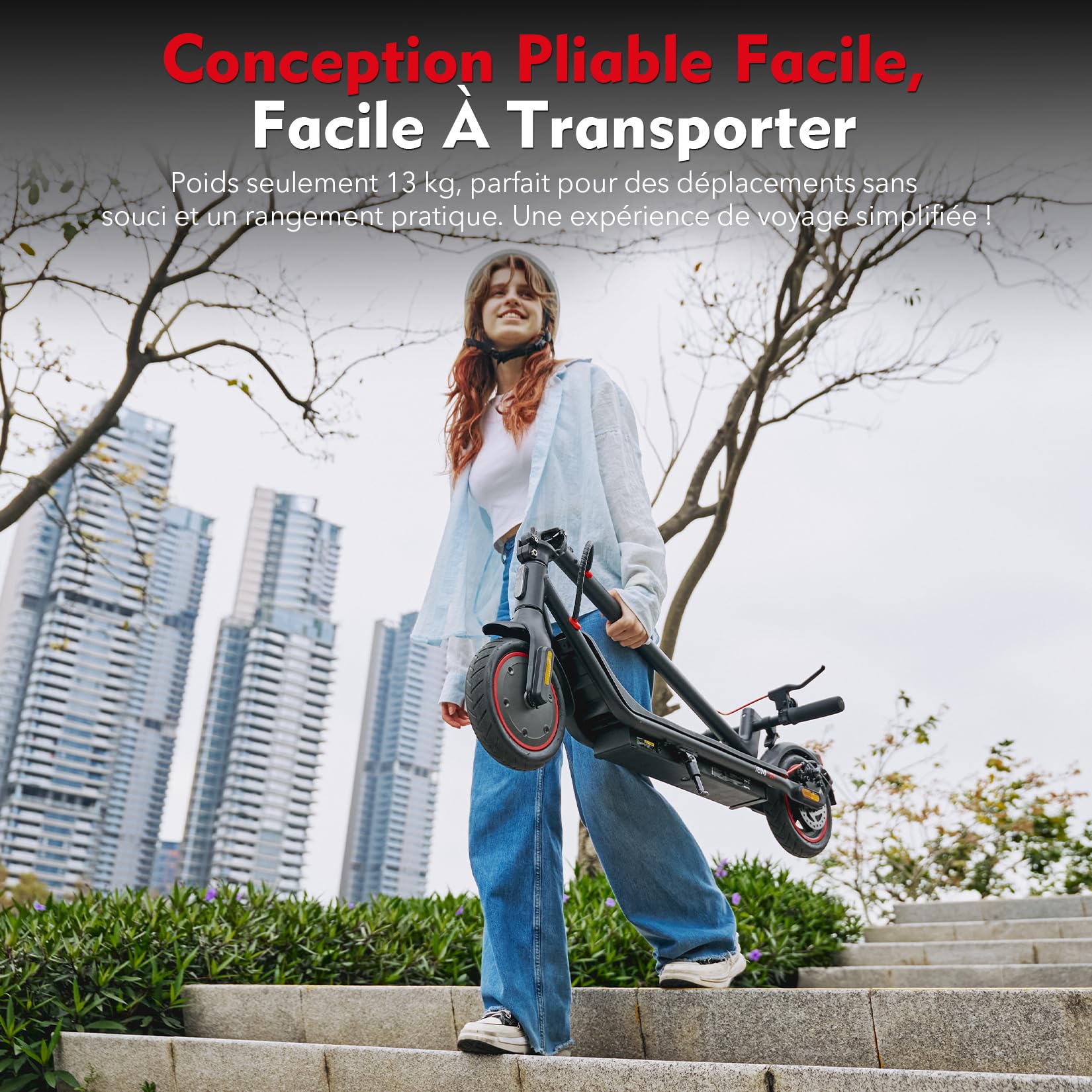 iScooter i8M Trottinette Électrique Pliable pour Adulte | Moteur 450W (Pic 500W) | Batterie 36V Haute Capacité | Autonomie 25km | Idéale pour Commute Urbaine & Trajets Quotidiens | APP