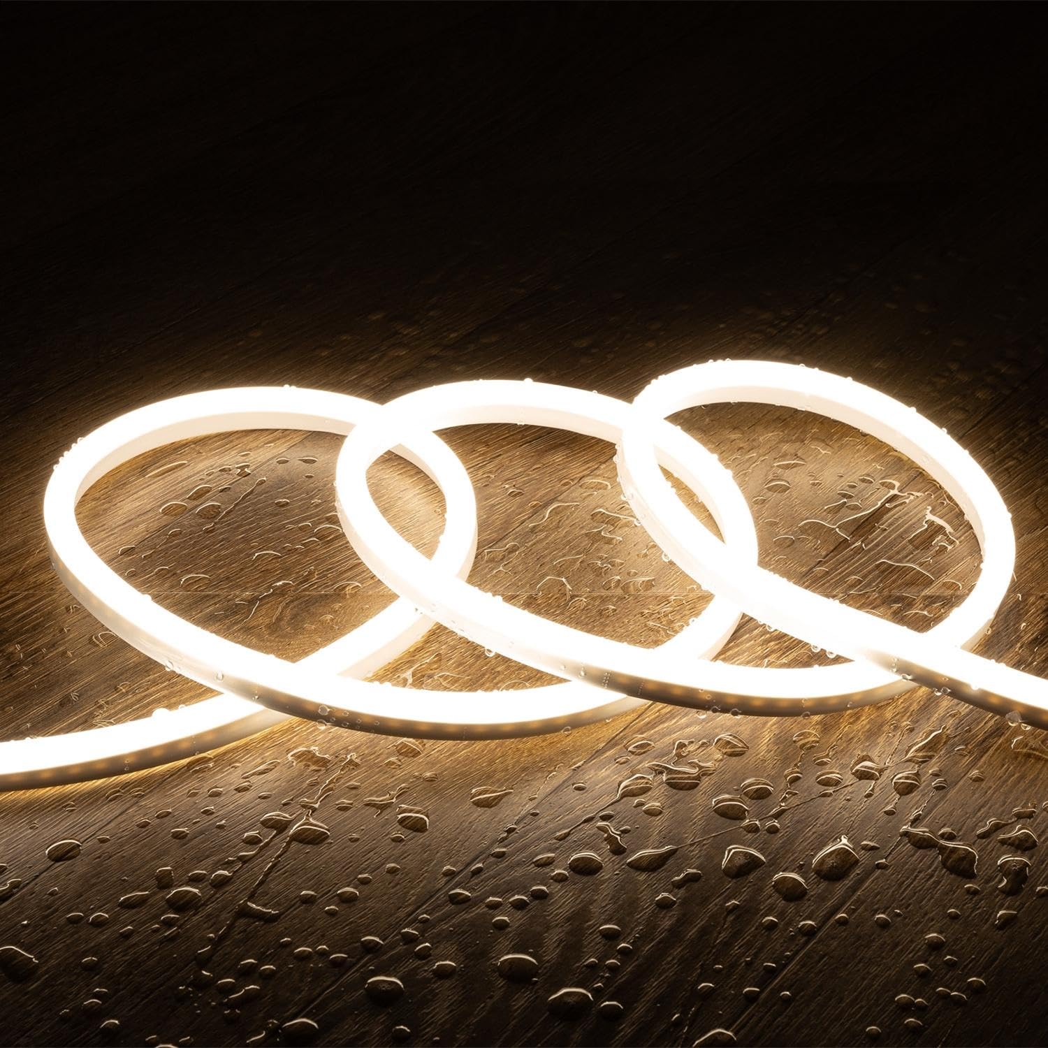 LEDKIA LIGHTING Striscia LED Neon Regolabile 220V SFLEX8 8W/m IP65 Taglio 100cm Bianco Naturale 50 m