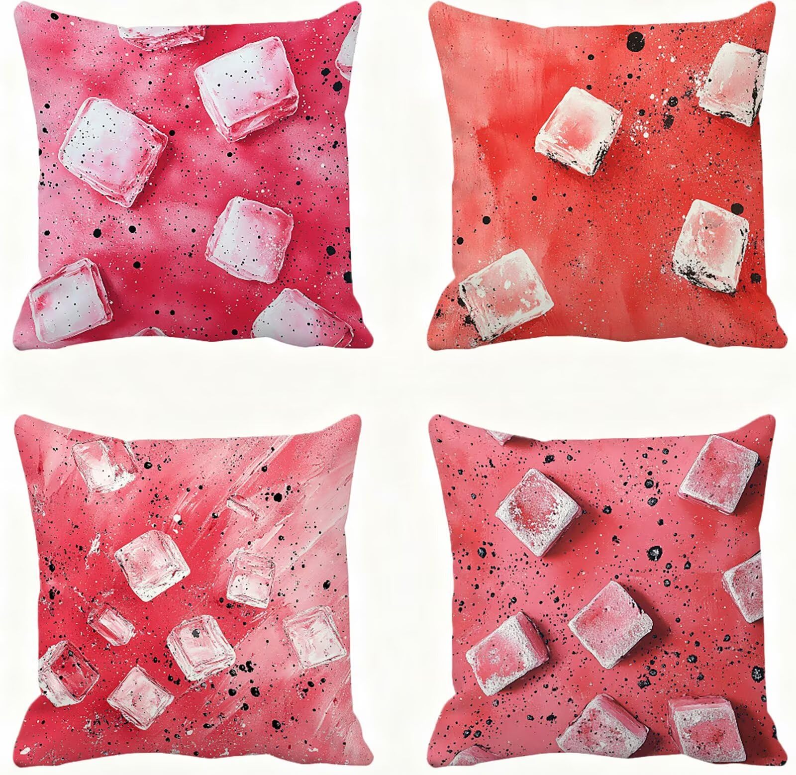 Rosa Funda Cojin 60x60 Negro Funda Almohada 60x60 Cojines Sofa Súper Suave Fundas Cojines Decorativos Fundas Almohadas 4 Piezas Almohada Cervicales y Cuello, para Hogar Cama Salon Decoracion E - 757