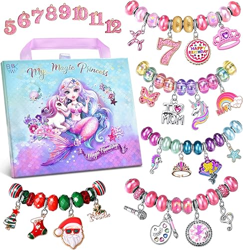 Kit de fabricación de pulseras con dijes para niñas suministros de joyería de sirena, kit de pulseras de dije, juego de manualidades de arte para disponible en Yaxa Venezuela
