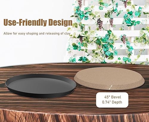 Miniatura 3 de ORIISIN ClayTools - Molde de cerámica para formar placas de cerámica, molde de prensa para placa de cerámica, 18 unidades