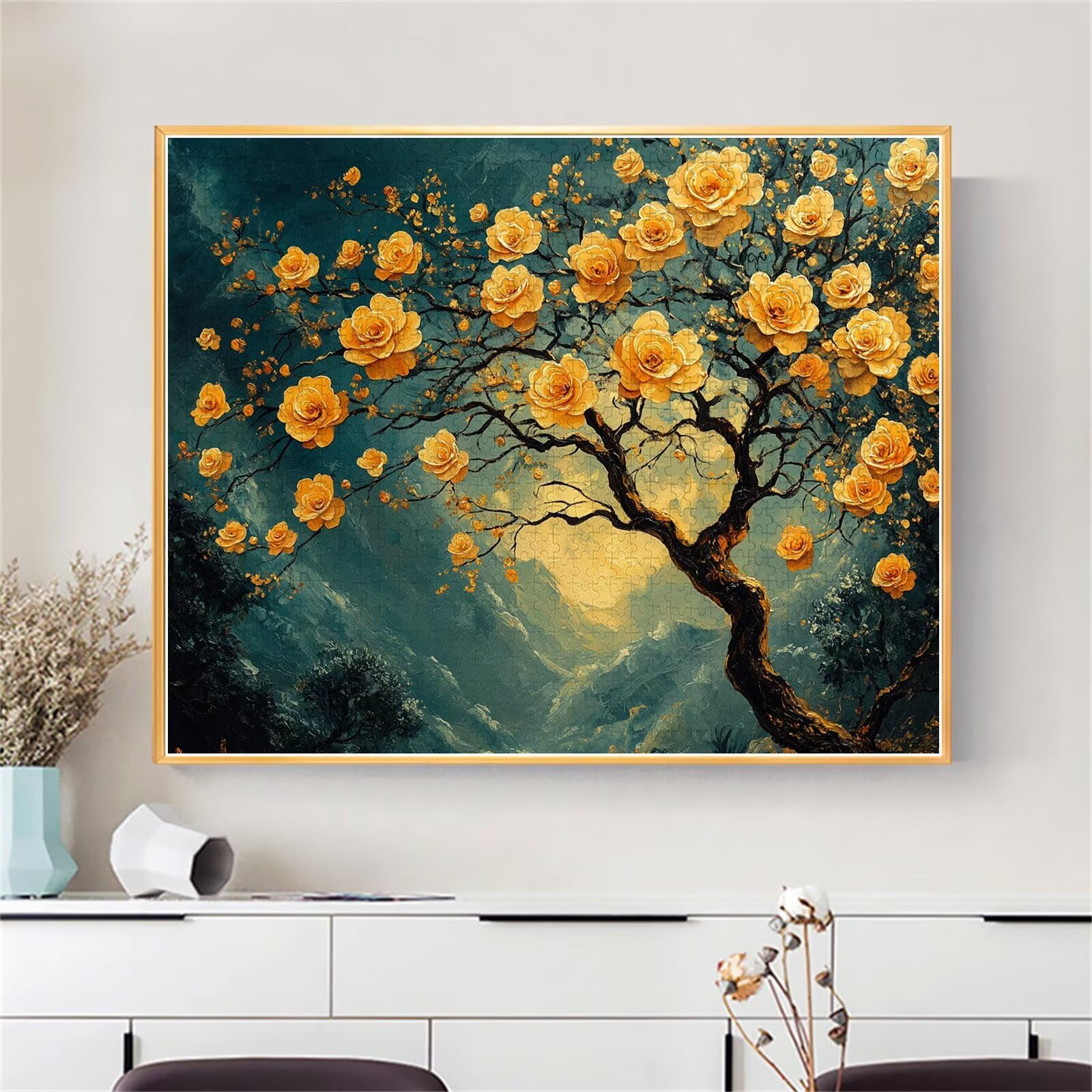 Blume Puzzle für Erwachsene Kinder Anspruchsvoll 5000 Teile Impossible Klassische Puzzles Schwer Baum ab 8 9 10 Jahre Mädchen Jungen Jigsaw Kunst Educa, für Dekoration und Geschenke 105x156cm t-333