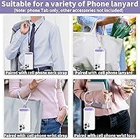 Vista 6 de TACOMEGE Phone Tether Tab for iPhone, Cell Phone Lanyard Patch, Phone Strap Replacement Part for All Full Phone Cases