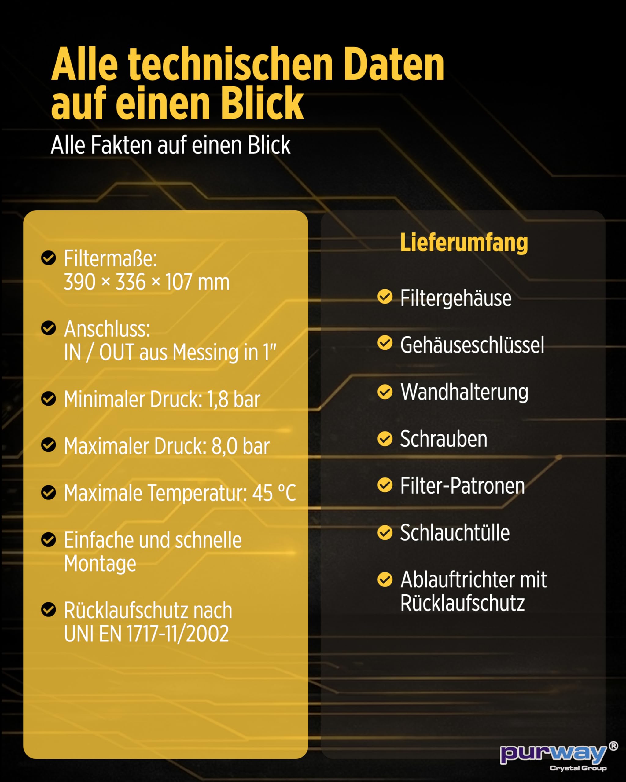purway® HYDRA Rainmaster Trio RLH CB 1" Hauswasserfilter Brunnenwasser Filter