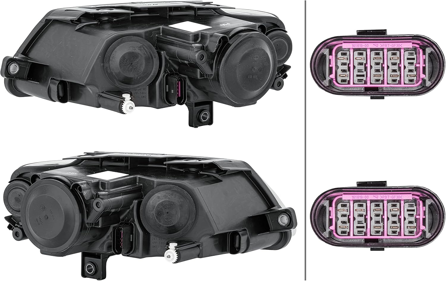 HELLA 1EL 247 014-831 Halogen Headlight Set, Left or Right, with bulbs