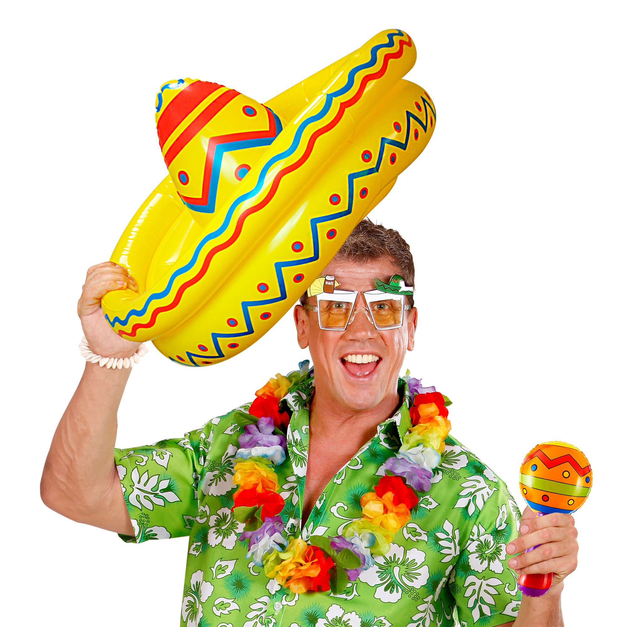 Widmann wid04839 ? Inflatable Sombrero Drink, 50 cm, Yellow, One Size, taglia única - Image 3