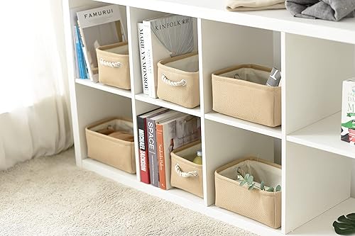 Miniatura 3 de Cesta de organización y almacenamiento vacía para regalos, 12 x 8 x 5.2 pulgadas, paquete de 6 cajas de almacenamiento plegables para organizar,