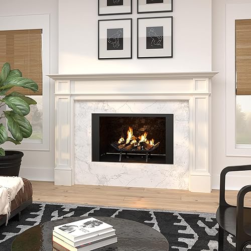 Miniatura 5 de Pearl Mantels Perfección para tu decoración de mantel de MDF envolvente, 48 pulgadas, blanco nítido
