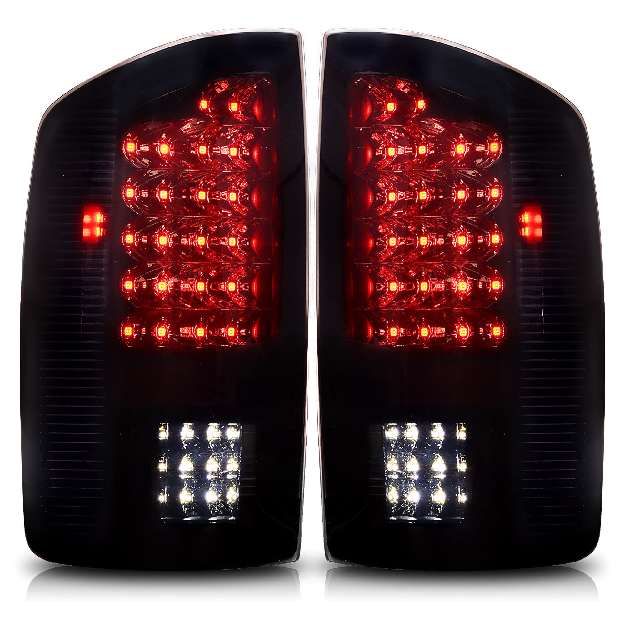 Photo 1 of DWVO Tail Light Assembly Compatible with 2002 2003 2004 2005 2006 Dodge Ram 1500 & 03 04 05 06 2003-2006 Dodge Ram 2500 3500 Tail Lights Replacement LED Tail Lamps