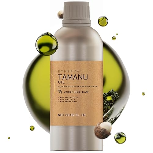 ETHERVA Aceite de tamanu  Sin productos químicos  Aroma natural  Sin refinar, crudo, prensado en frío, solidifica en invierno  Origen indio orgánico