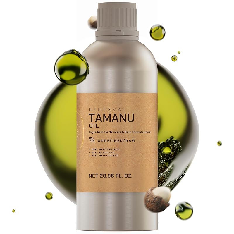 ETHERVA Óleo de Tamanu Bruto em Frasco de Alumínio, 620 mL