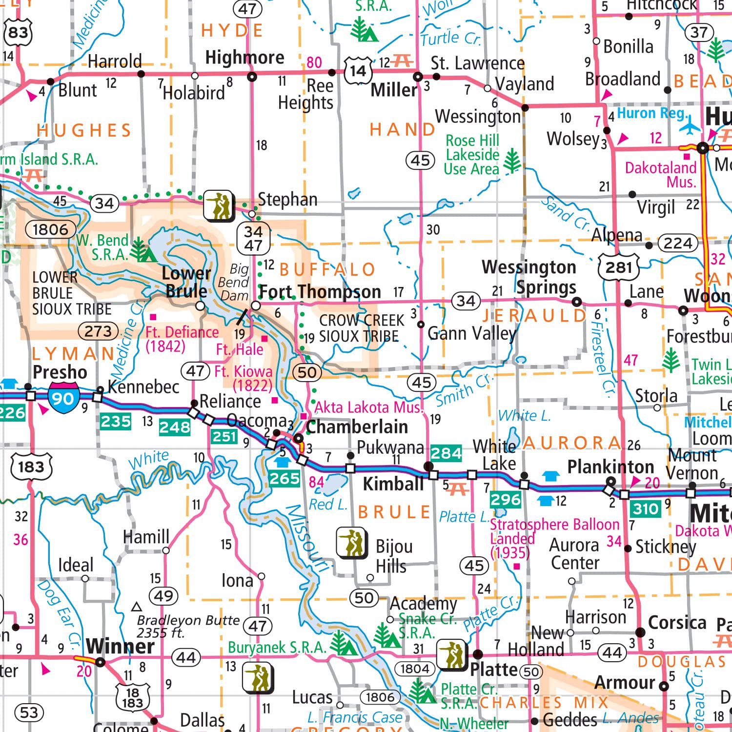 Rand McNally Easy to Fold: North Dakota, South Dakota Laminated Map - Image 4