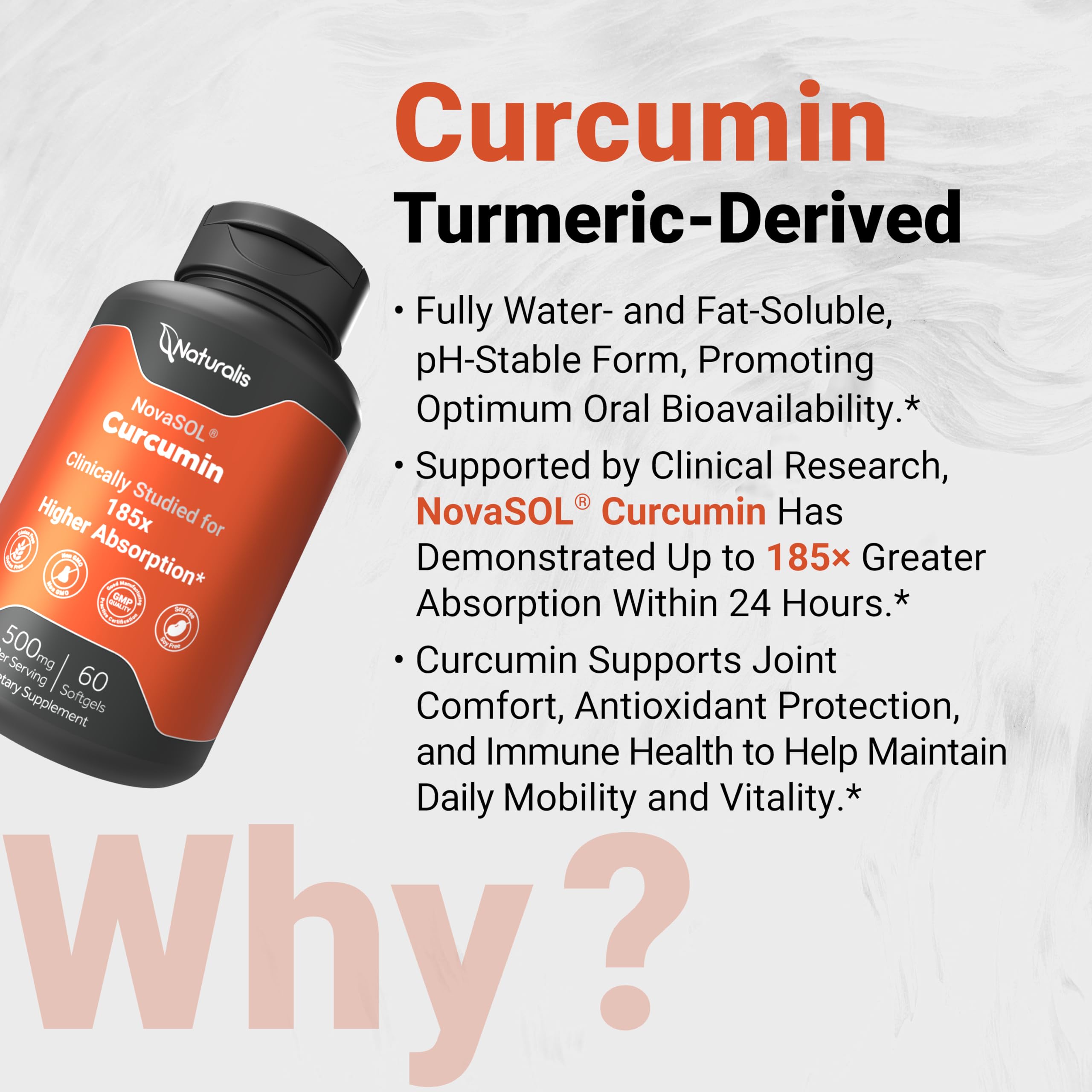 Naturalis NovaSOL Curcumin 500mg 60 Softgels | x185 Better Absorption* — Amazon image 4