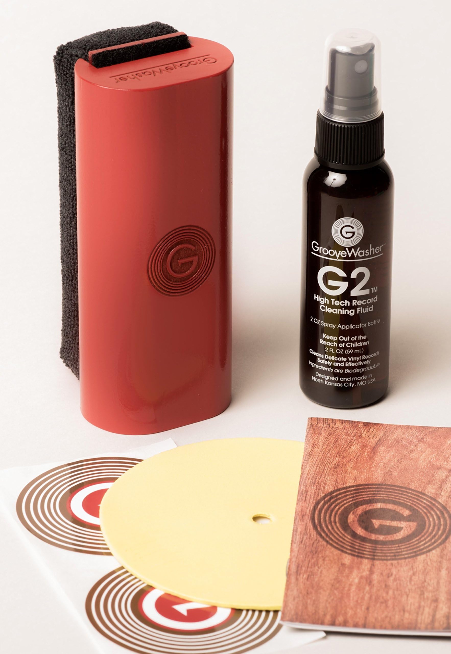 GrooveWasher Record Cleaning Kit-Red Hot Red