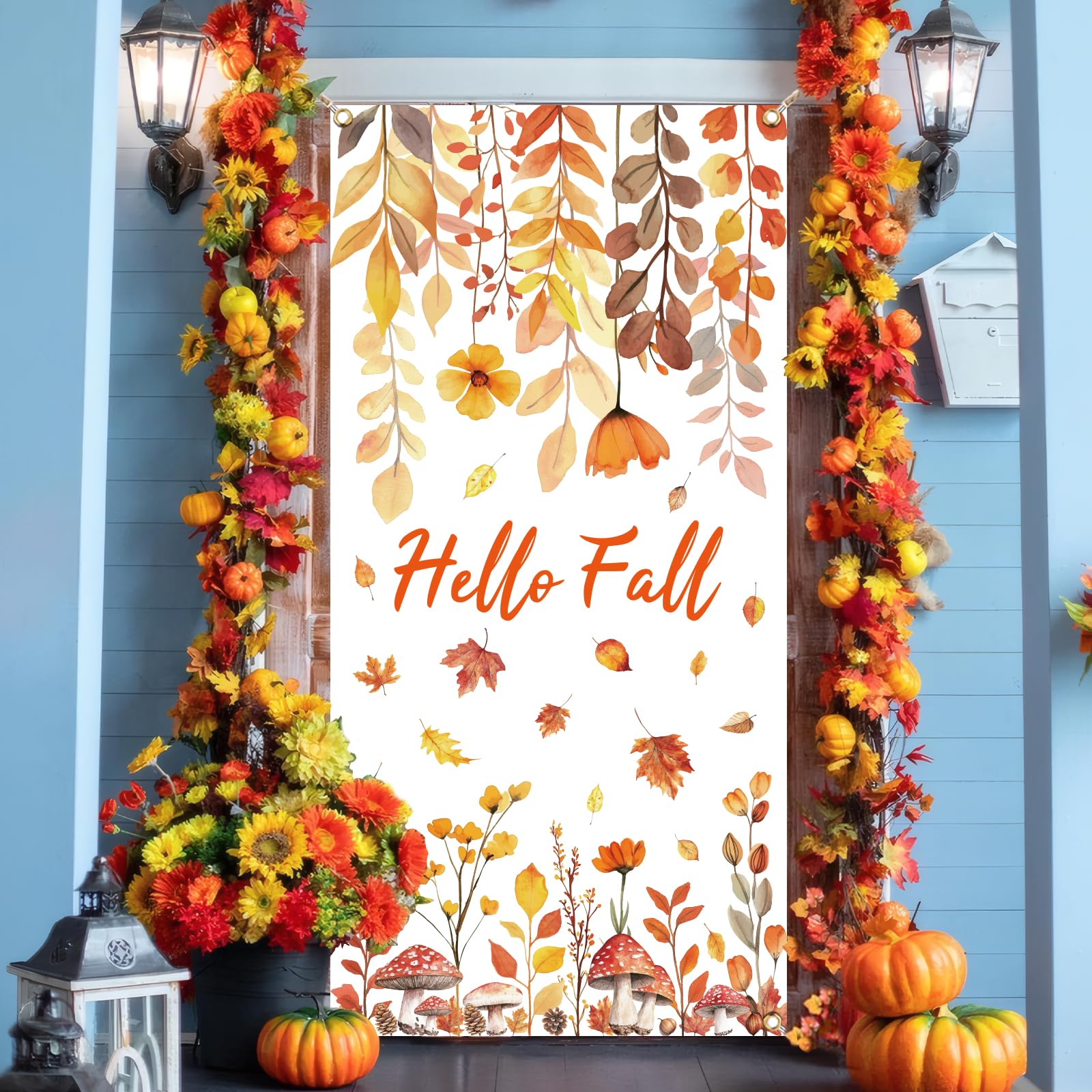 arricraft 1 Pc Hello Autumn Theme Door Cover - Image 4