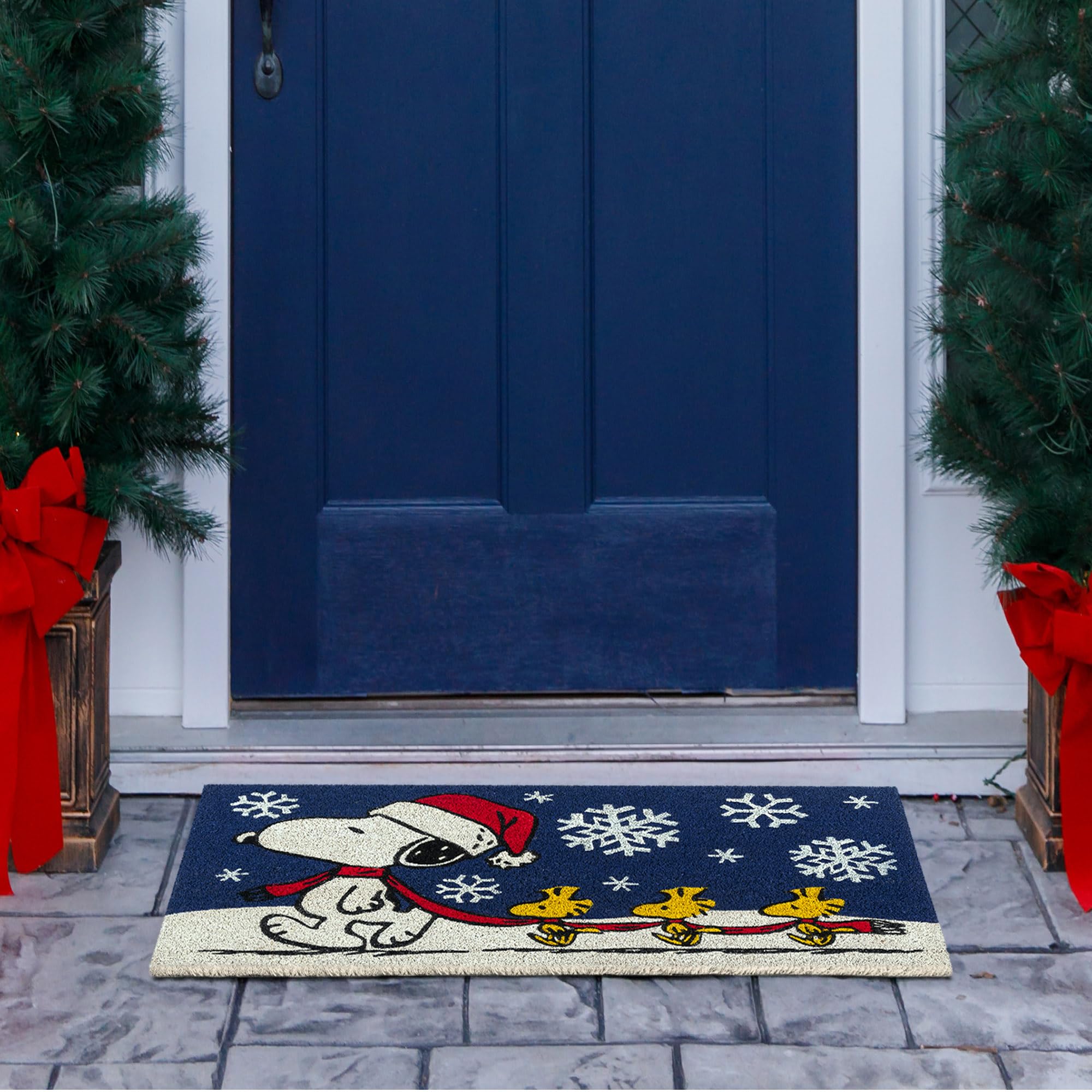 Gertmenian Peanuts Coir Mat (2Pack), Indoor Outdoor Mats for Front Door, Home Entrance