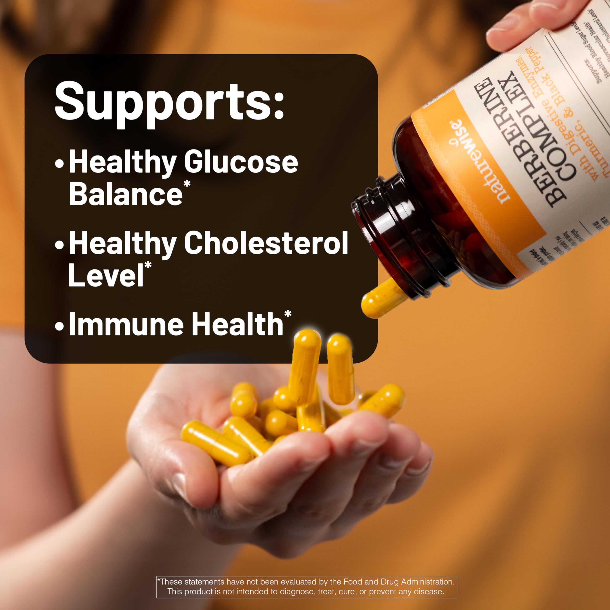 NatureWise Berberine 1000mg - Berberine Phytosome + HCI + Turmeric & Digestive Enzymes - Supports Healthy Blood Sugar + GI + Metabolism + Cholesterol - Non-GMO, USA Manufactured - [30 Day Supply] — Amazon image 10