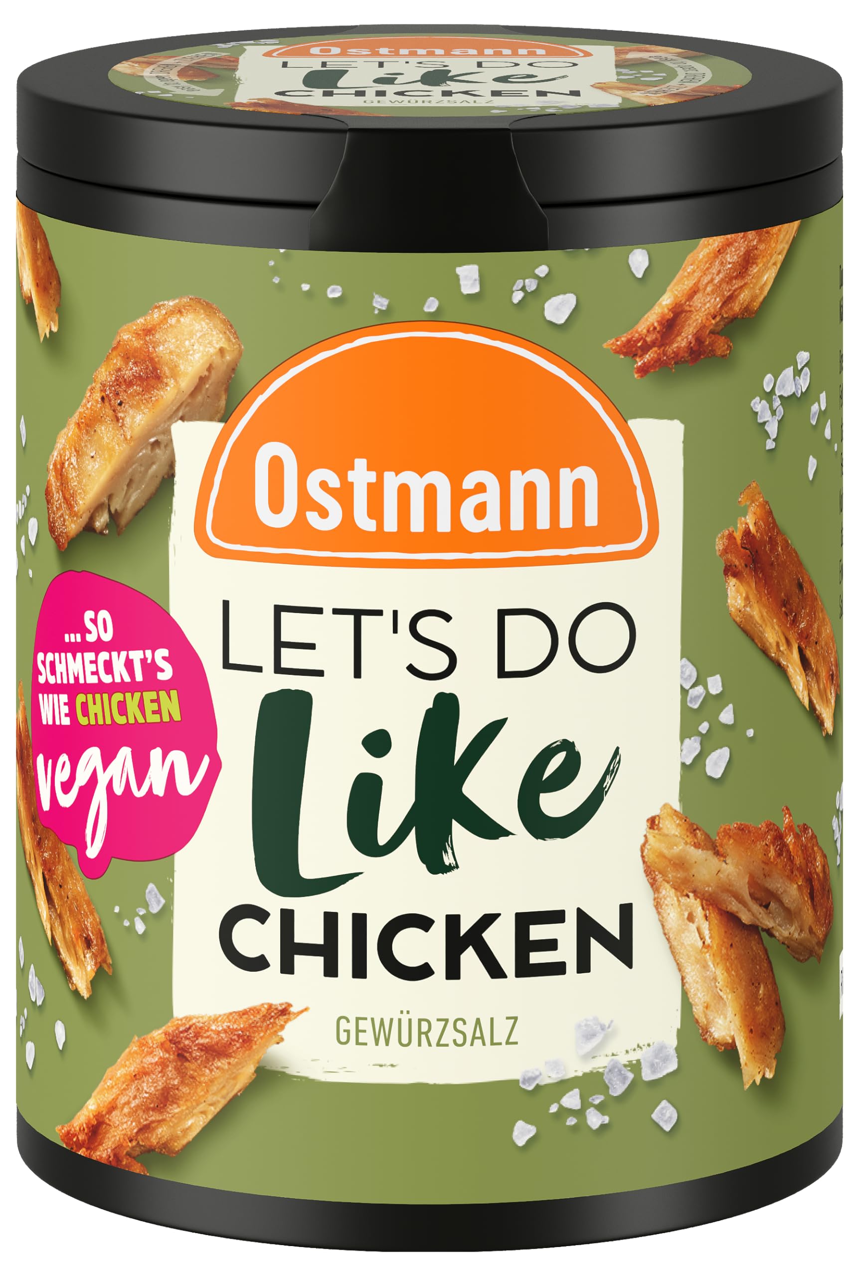 Ostmann Gewürze - Let's Do Like Chicken | Hähnchen-Geschmack für ungewürzte Fleischersatzprodukte | Gewürzsalz für Tofu und Sojachunks | 90 g in recyclebarer Metalldose