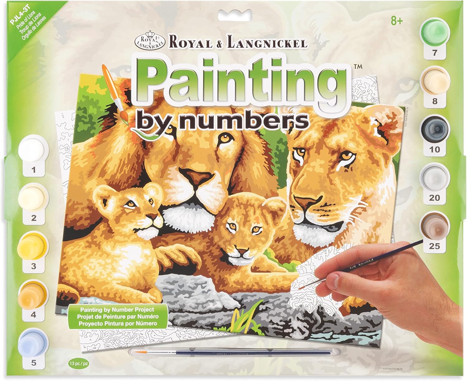 Royal & Langnickel Painting by Numbers Junior Large Art Activity Kit, Pride of Lions