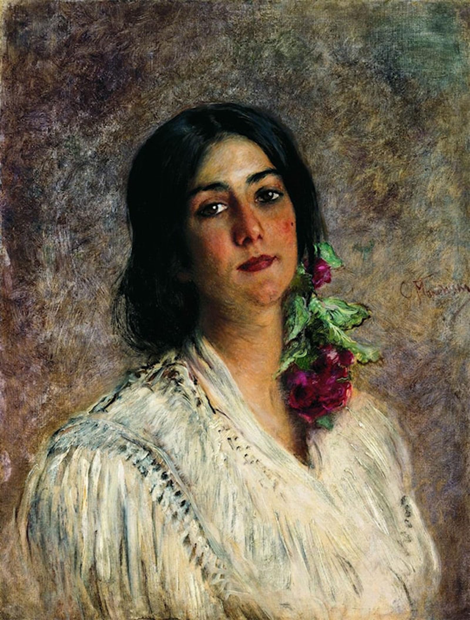 Artxlxxbn Women's No Frame Famous Painting Art Wall Decor Abstract Art Picture Portrait By Konstantin Yegorovich Makovsky Animal Pictures For Home Decor 60X90cm