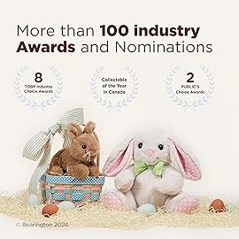 Bearington Baby Lil Bunny, 5.5 Inch Pink Soft Stuffed Easter Bunny Rattle, Baby Easter Gifts - Newborn Toy