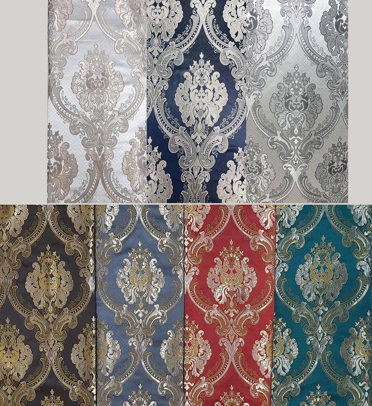 GOHD Luxe Love Jacquard-Fenstervorhang mit angenähtem ausgefallenem Volant, 2-teiliges Set (Huntergrün, 137,2 cm breit x 213,4 cm lang, mit 45,7 cm Volant, 2 Stück)