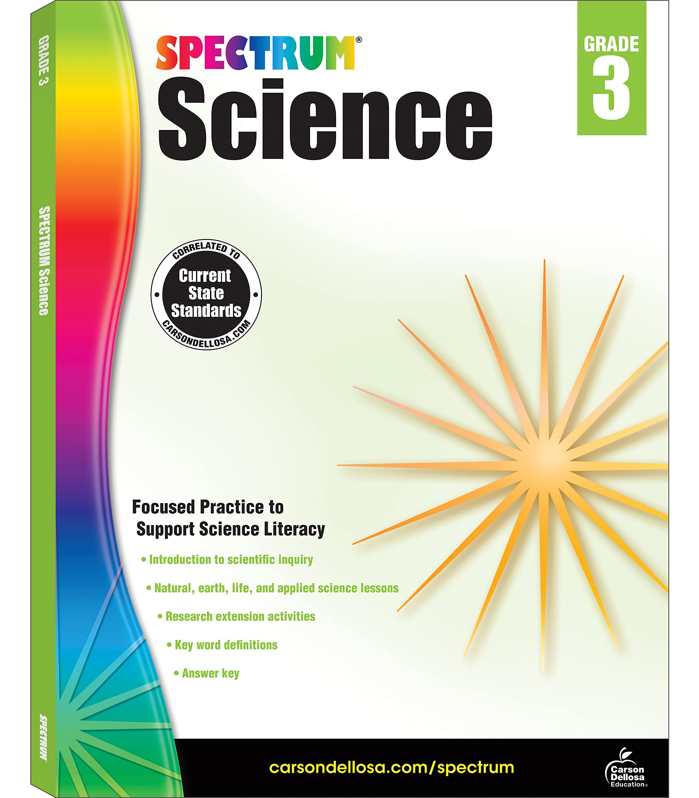 Spectrum 3rd Grade Science Workbooks, Ages 8 to 9, Grade 3 Science, Physical, Space, Earth, and Life Science, the History and Nature of Science With Research Activities - 144 Pages (Volume 55)