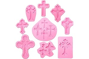 Cross Mold for Fondant - 9-Piece Cross Silicone Molds