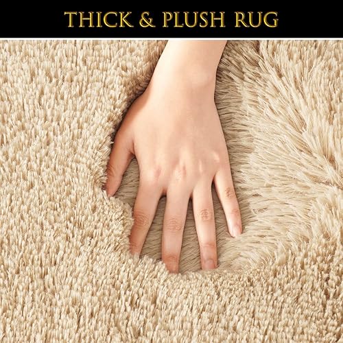 Miniatura 4 de Pacapet Alfombras esponjosas para dormitorio, alfombra de pelo de camello, alfombra peluda de felpa, alfombra mullida para habitación de niños,