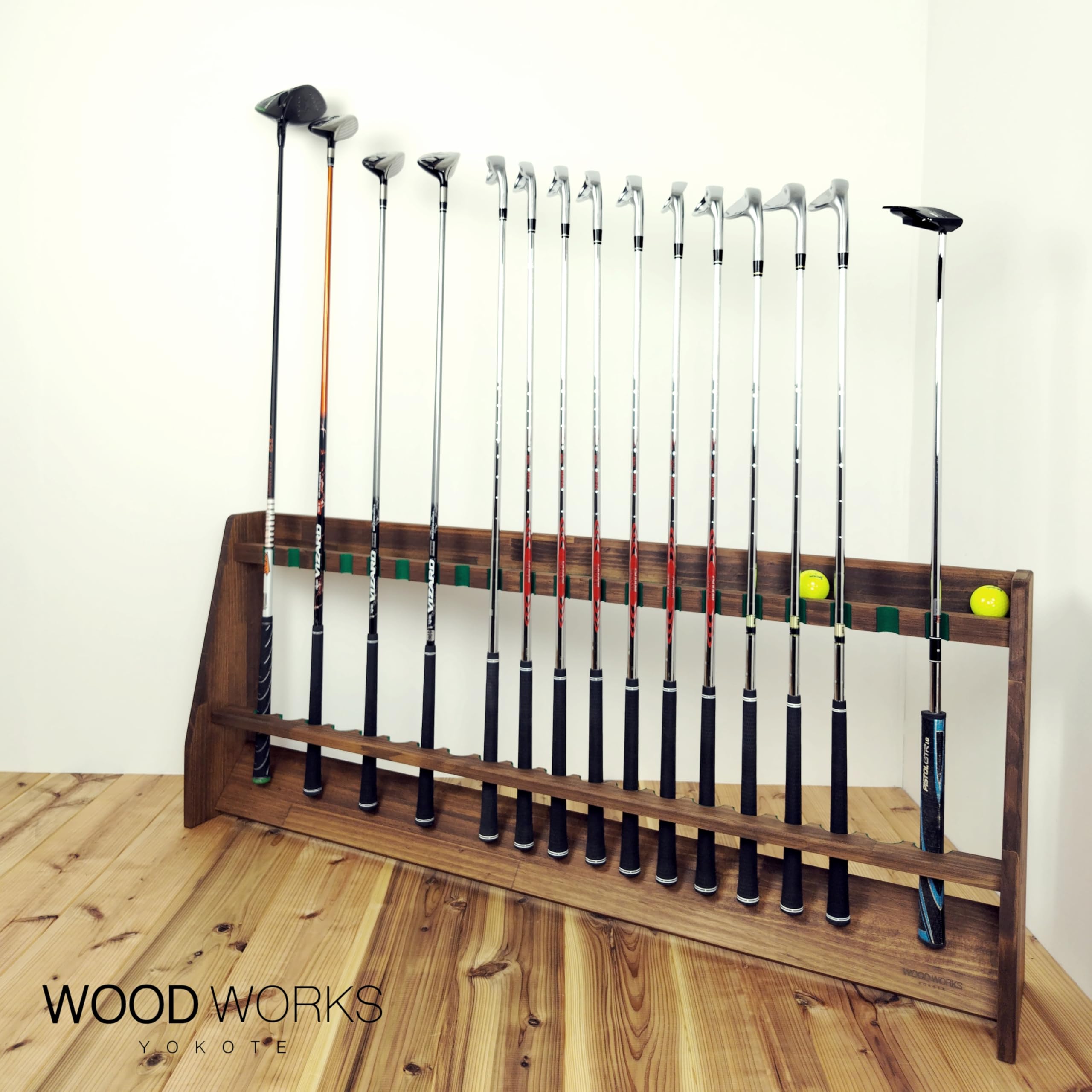 Amazon | WOOD WORKS ゴルフクラブスタンド 20本用 【色