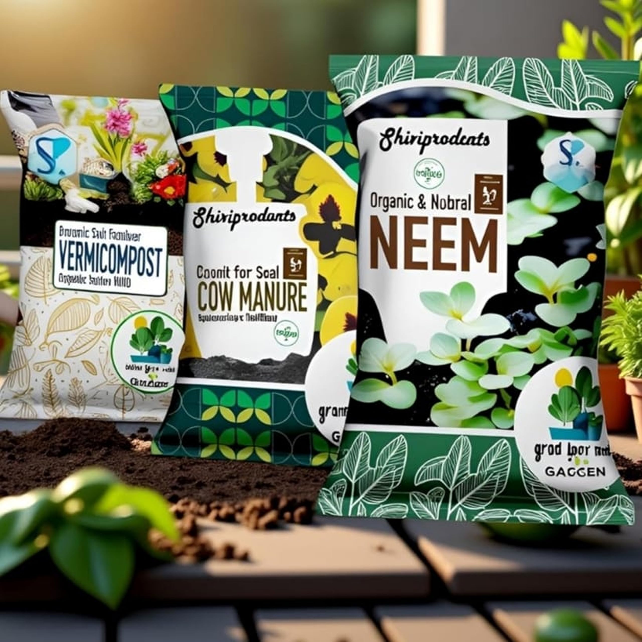 Shiviproducts Vermicompost Cow Manure and Neem Powder combo pack of three (900 gm + 600 gm + 300 gm) | Organic compost fertilizers for Plants Essential Home Gardening nutrients-image-19