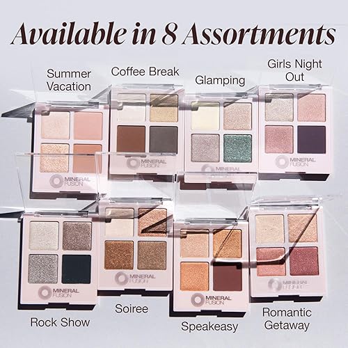 Miniatura 6 de Mineral Fusion Paleta de sombras de ojos  Girls Night Out para mujeres  0.25 oz sombra de ojos (recargable)