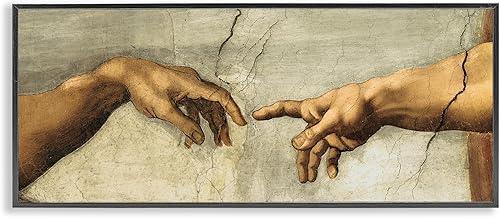 Miniatura 1 de Stupell Industries Manos de la creación de Adán Pintura religiosa,Blanquecino, 13 x 30,aa-505_fr_13x30