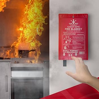 40" X 40" Emergency Fire Blanket (Pack Of 2) Flame Retardant Protection, Fiberglass Fire Blanket For Home & Kitchen, Office, Warehouse, Car, Camping, Garage & Science Labs For Sale | Mesa, AZ | Nellis Auction