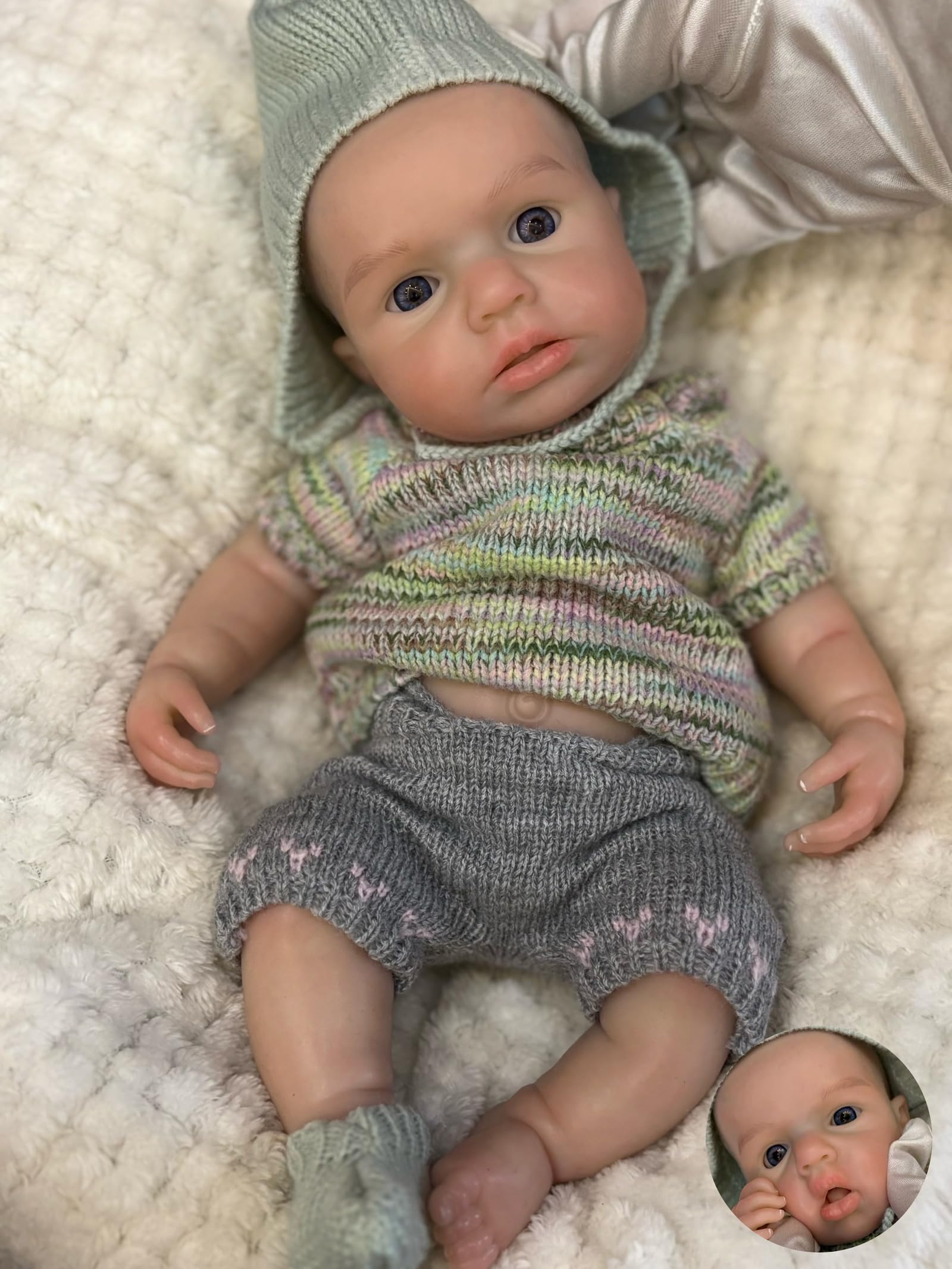 Gileutay 12 Zoll Realistische Vollsilikon Babypuppe Mädchen Lebensechte Reborn Silikonpuppe Kann Den Mund Öffnen