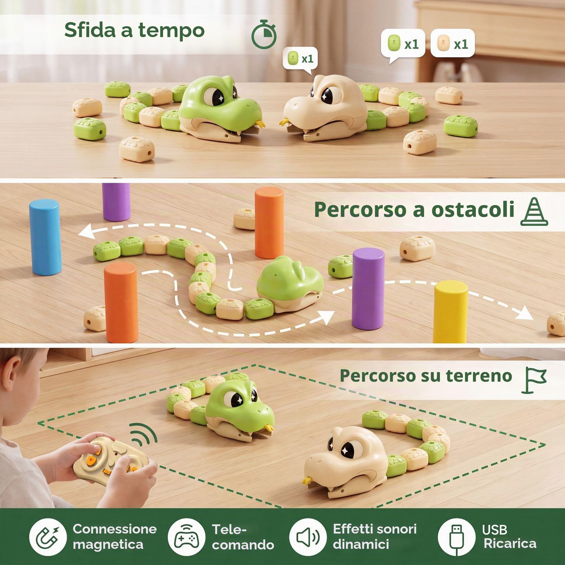 Magnetic Snake Game Eating Itself