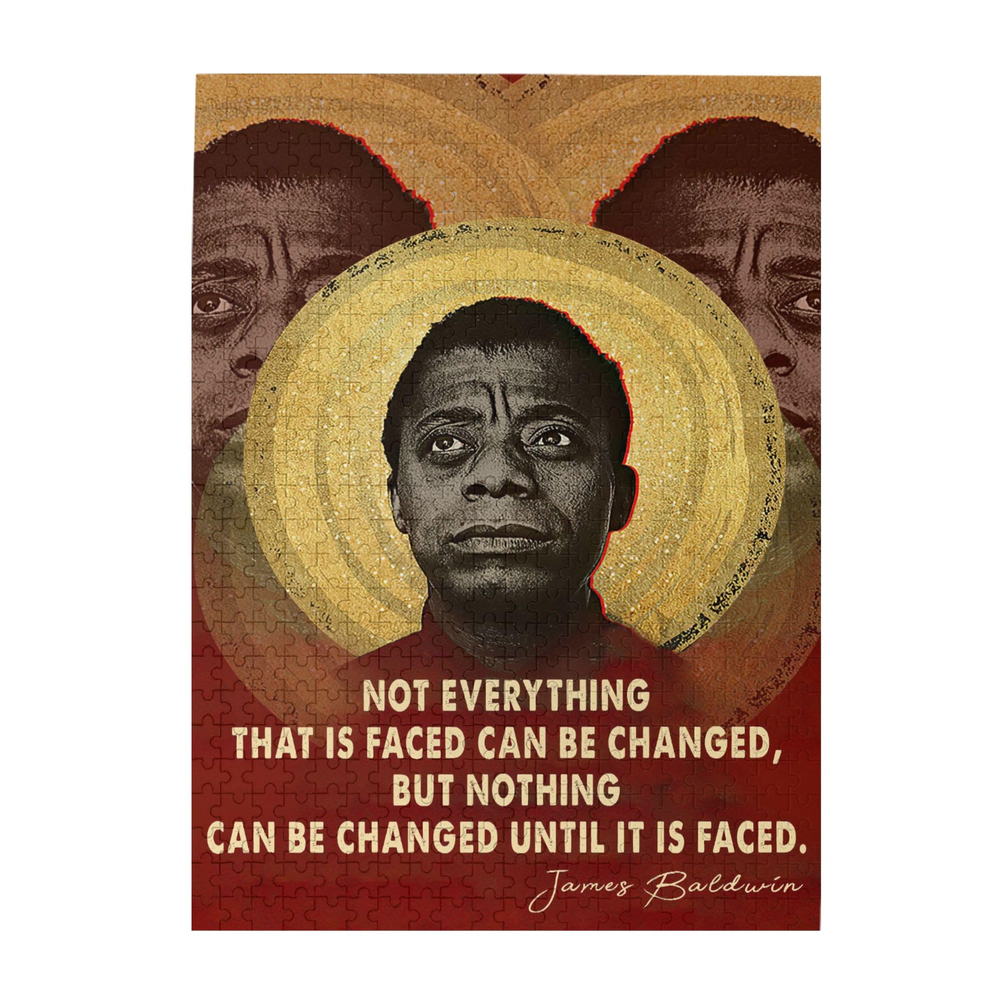 Aikeory James Baldwin Portrait Puzzle, James Baldwin Quote Puzzle, African American Art, Black History, Motivational Quotes,Jigsaw Puzzle 1000 Puzzle Pieces,Puzzle Enthusiasts