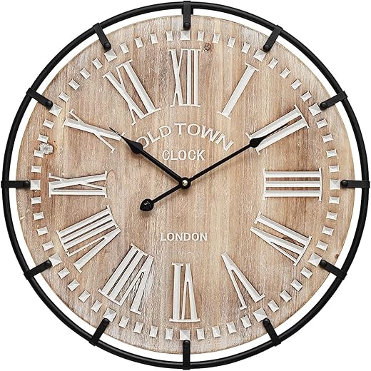 MODE HOME 24-Inch Farmhouse Clock