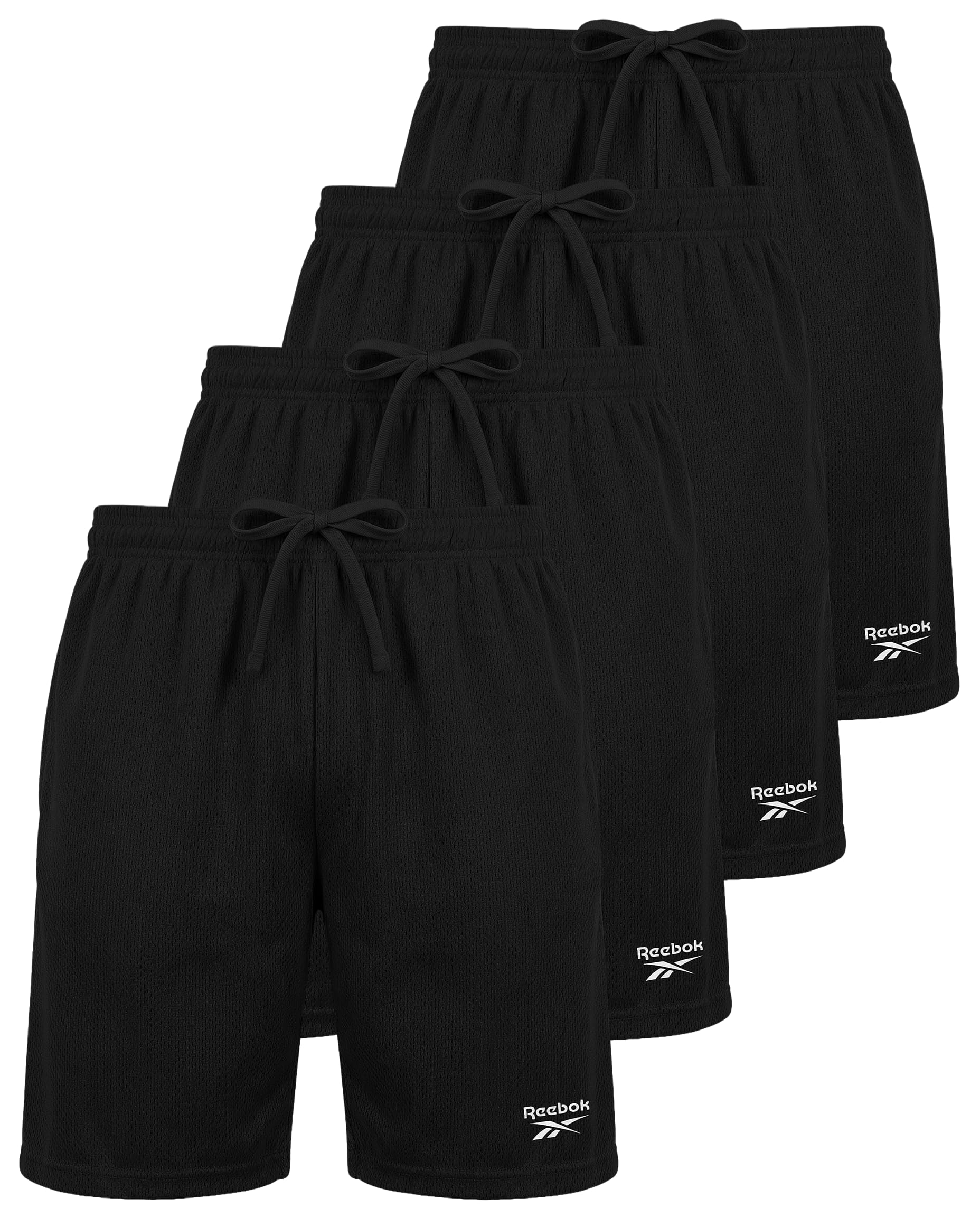 Reebok 4 Pack: Boys’ Athletic Mesh Shorts – Basketball Soccer Running Gym Sports Workout Shorts Kids Teens Youth (6–18) — view 11