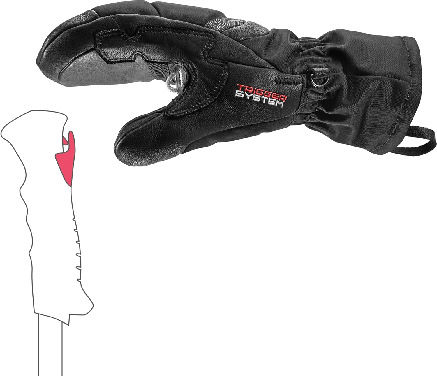 LEKI Women Griffin Base 3D Mittens - Warm Water-Resistant Softshell Gloves for Skiing, Snowboarding, & Cold Weather