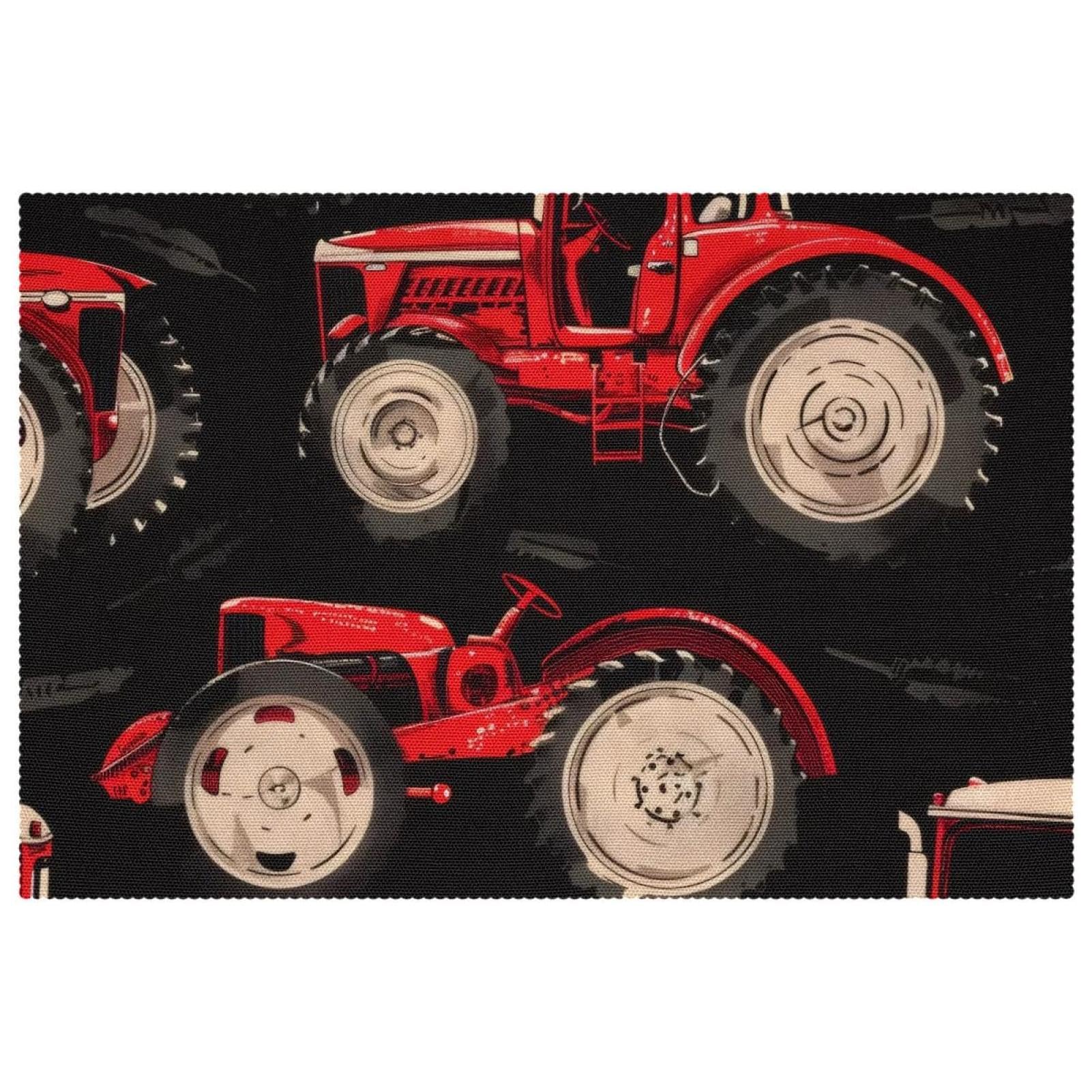 Set de table tracteur rouge pour protéger la table des enfants