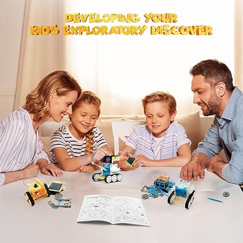 Miniatura 6 de Wesfuner Kit de robot solar STEM 30 en 1, 243 piezas, kit educativo de experimentos de ciencia de construcción para niños de 8 a 12 años, regalos de
