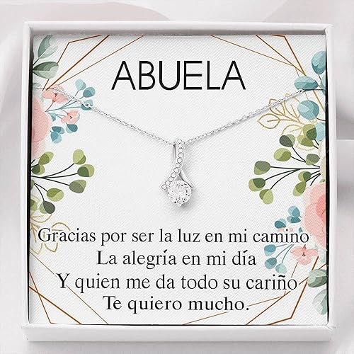 Miniatura 2 de Collar con tarjeta de mensaje joyería hecha a mano regalos de Navidad - Collar Regalo Para Abuela Joyería Para Abuela Regalo Para Día de la Madre