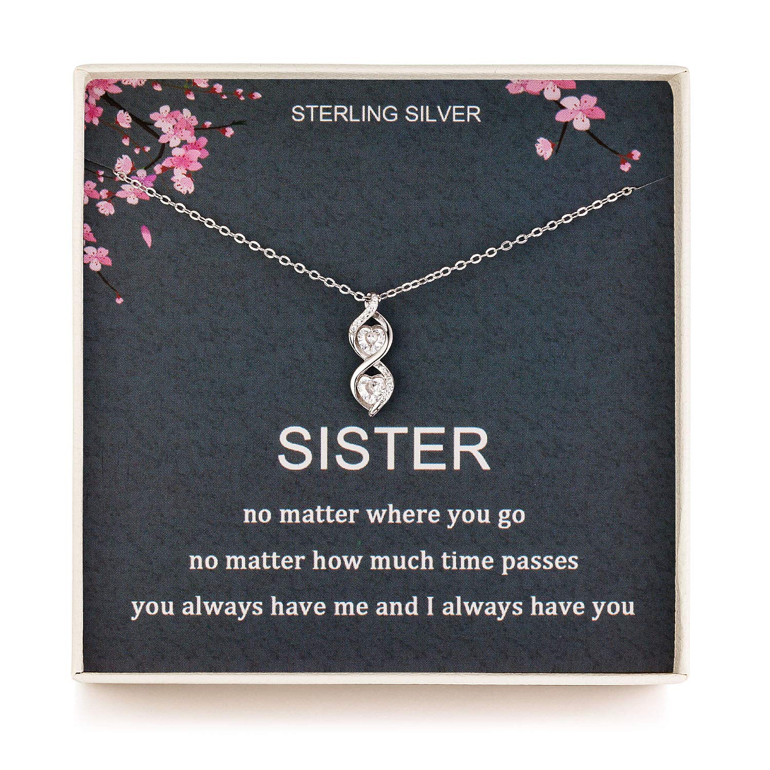 YEESIA Collana Donna In Argento 925 Con Ciondolo Infinito E Zirconi - Catena Regolabile 18-20 Pollici, Gioiello Ideale Per Regalo
