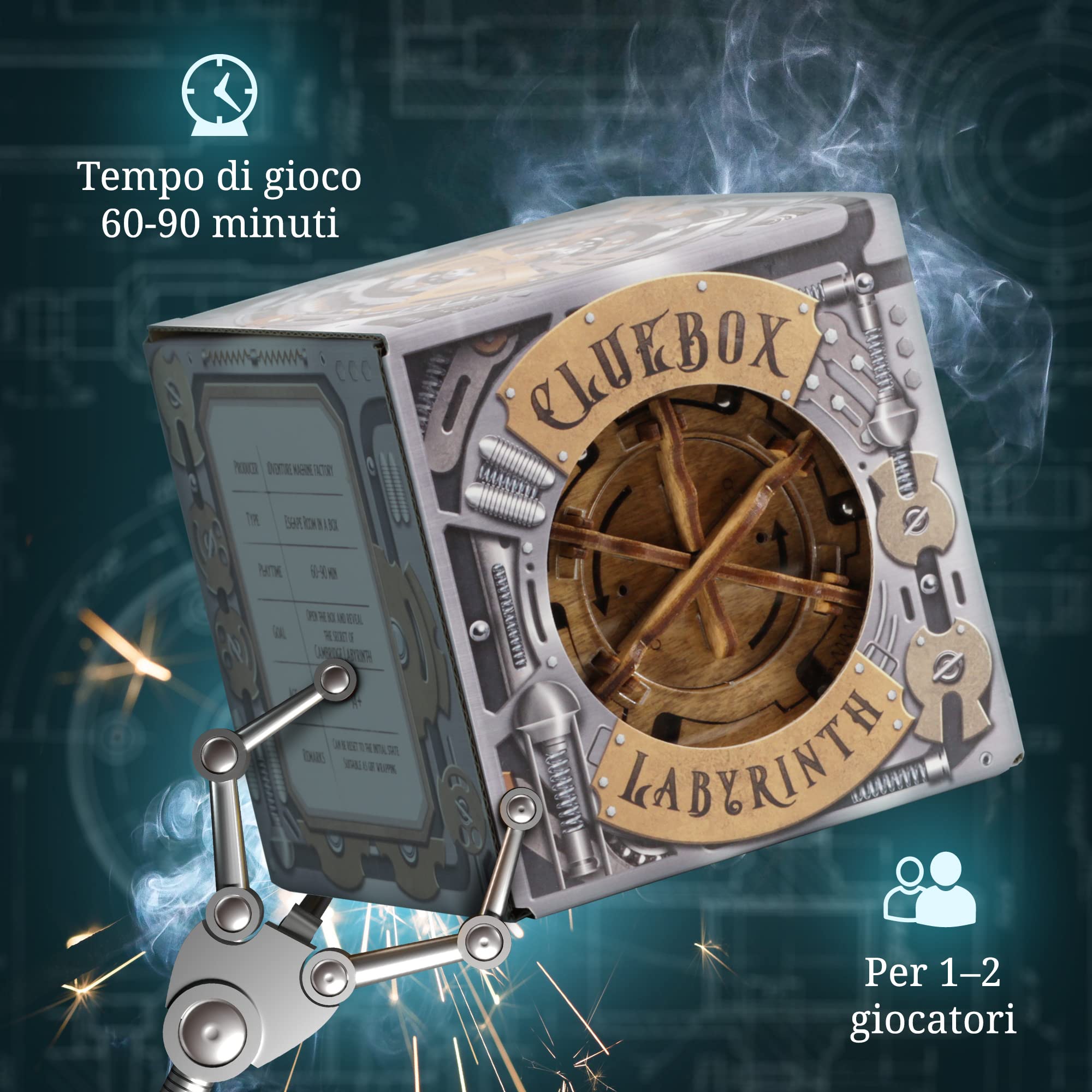 iDventure Cluebox - Labirinto di Cambridge - Scatola rompicapo a Labirinto - Escape Room gioco in legno - Scatola regalo - regalo fidanzato - puzzle 3D - iq puzzle rompicapo - regalo per lui